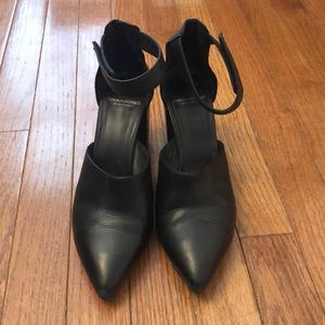 Vagabond Black Heels with Ankle Strap